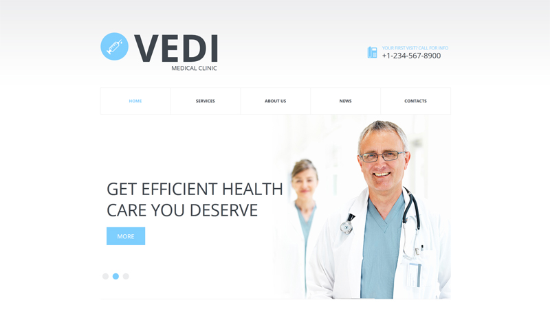 Medical Web Design with White Background