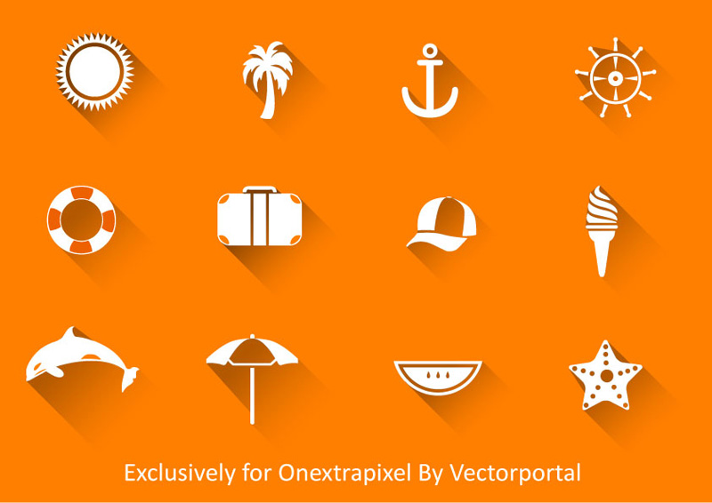 Freebie: Vacation Vector Icons Set For The Holidays