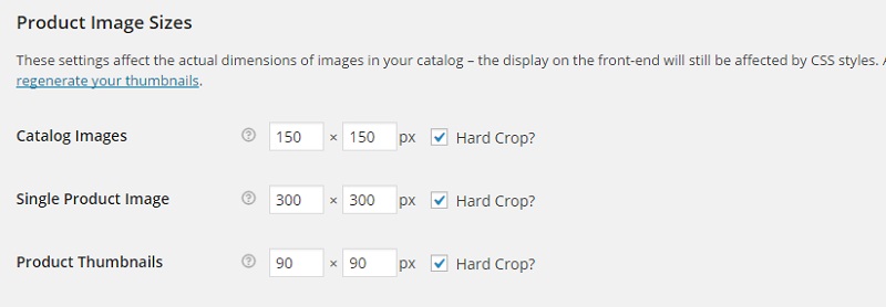 Product Image Sizes