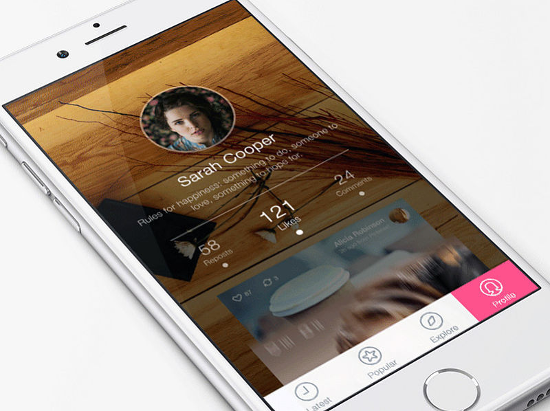 User Profile Interface Animation by Alex Ivanov