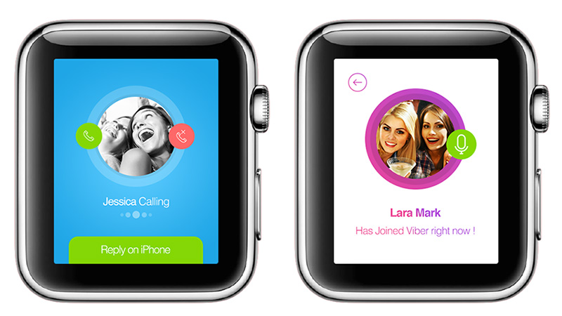 Apple Watch with Skype and Viber