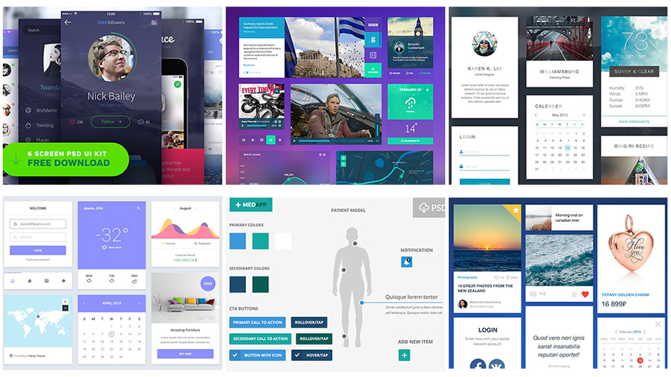 20 Free Highly Usable UI Kits for your Next Project