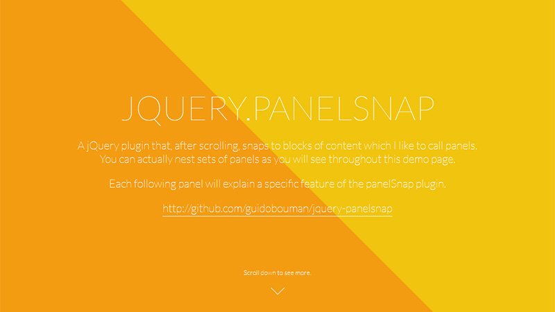 jQuery.Panelsnap