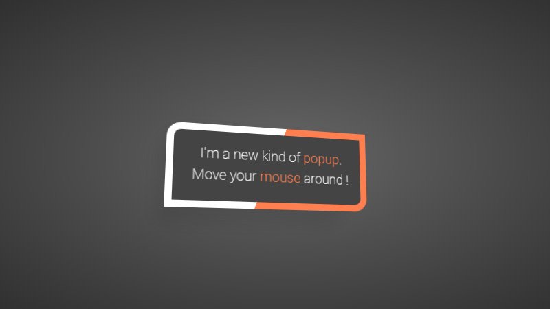 3D Movement Responsive Popup