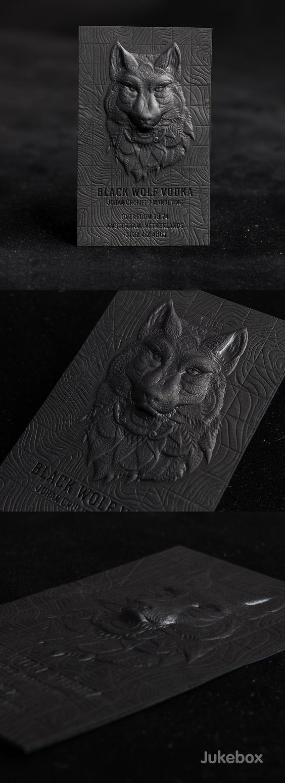 3D embossed business cards