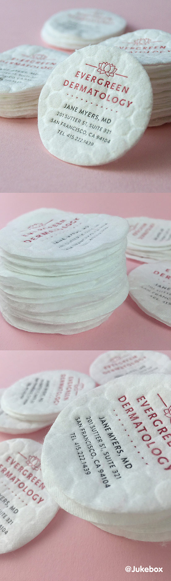 cotton pad business cards