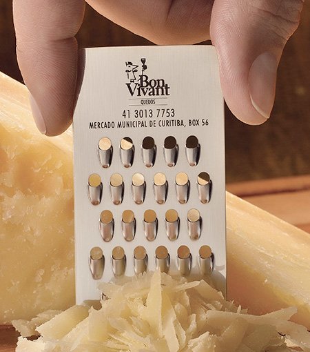 cheese grater business card