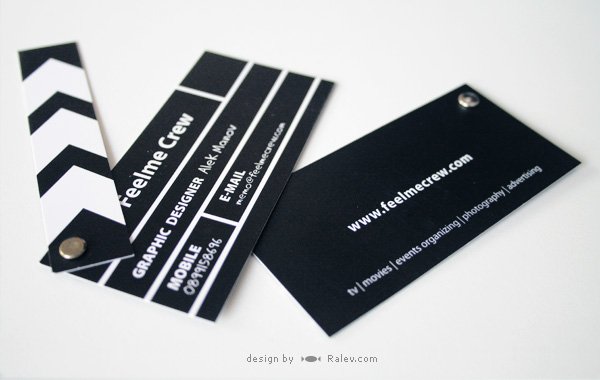 clapper board business card