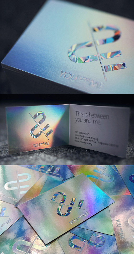 holographic foil business cards