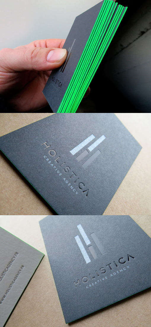 neon edge business cards