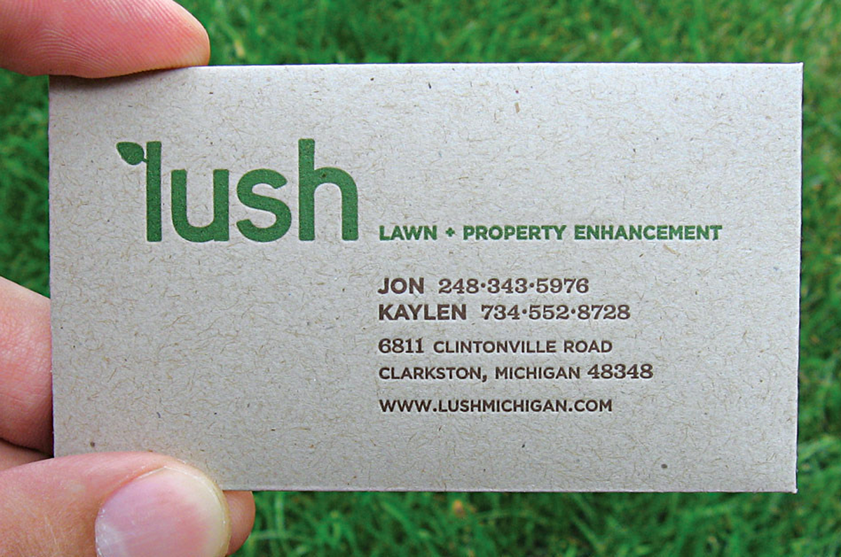 seed envelope business card