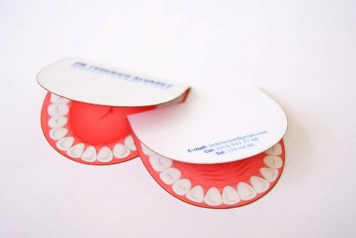 teeth business card