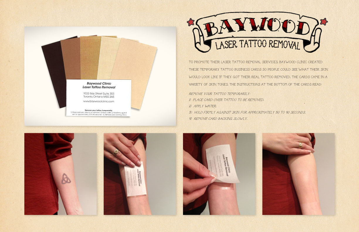 temporary tattoo business cards