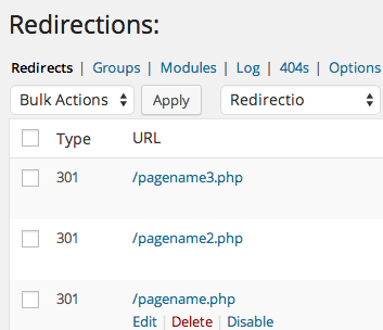 Redirection plugin