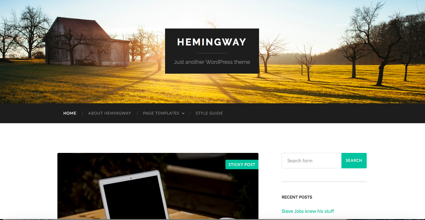 Hemingway theme