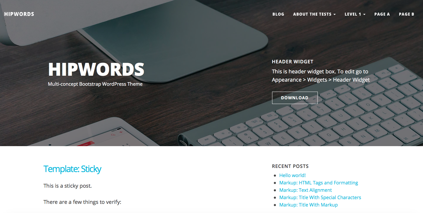 Hipwords theme