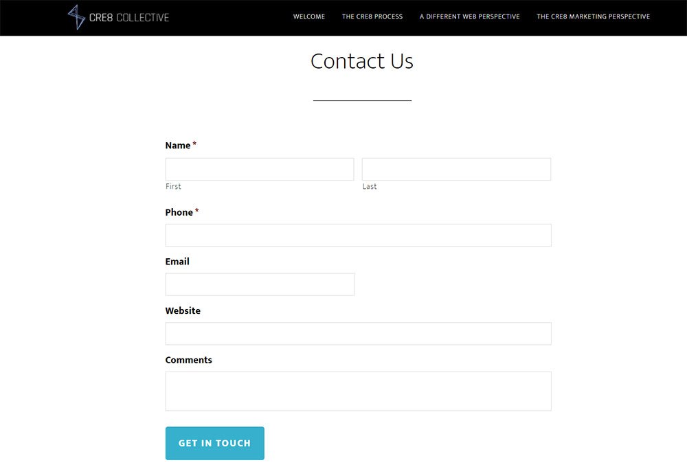 cre8 collective contact form