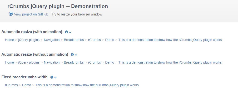 jquery rcrumbs plugin