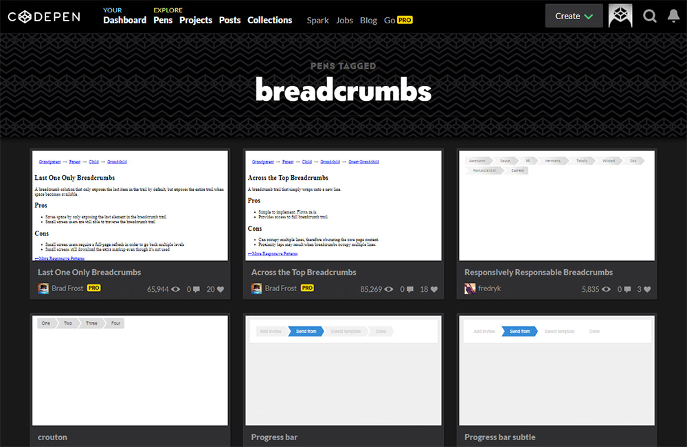 codepen breadcrumbs search