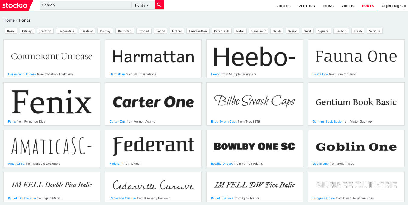 stockio free fonts