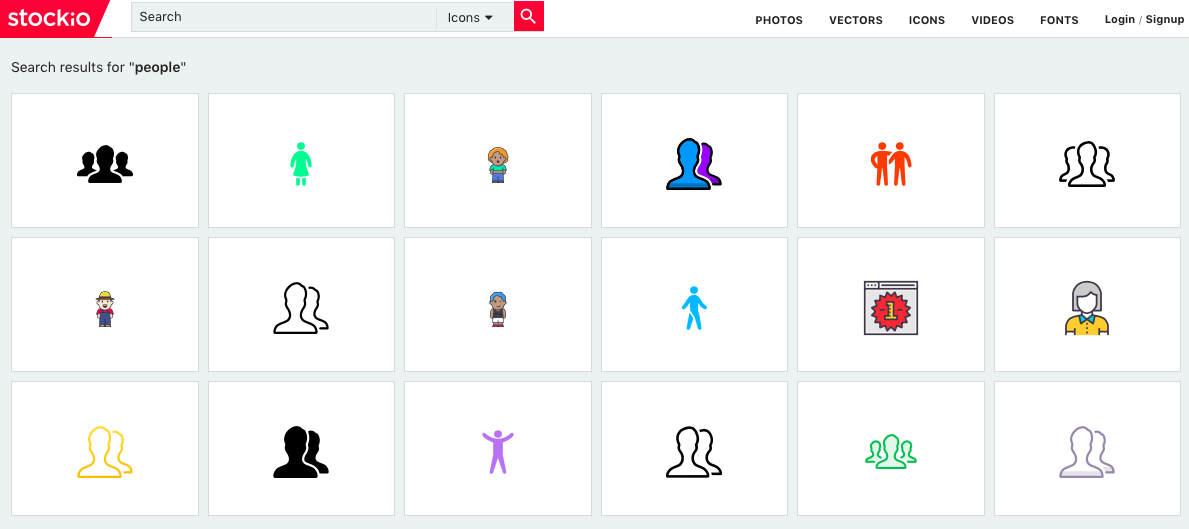 stockio icon search for people