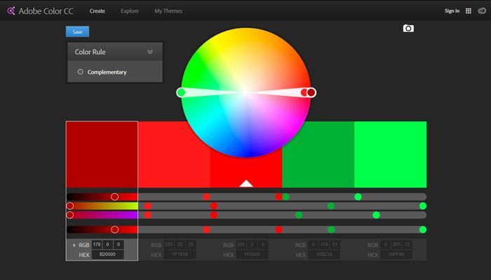 Adobe Color CC Color Palette Generator