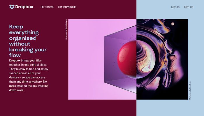 Asymmetrical Split Screen Web Design Trends 2018