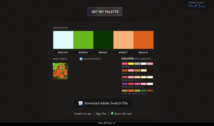 Pictaculous Color Palette Generator