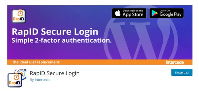 Rapid Secure Login WordPress Plugin for Two Factor Authentication