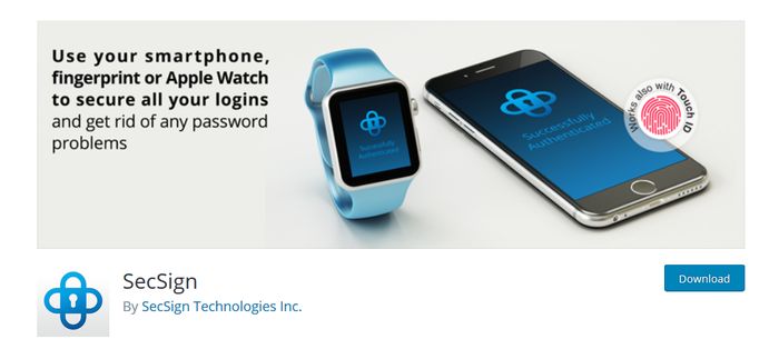 SecSign WordPress Plugin for Two Factor Authentication