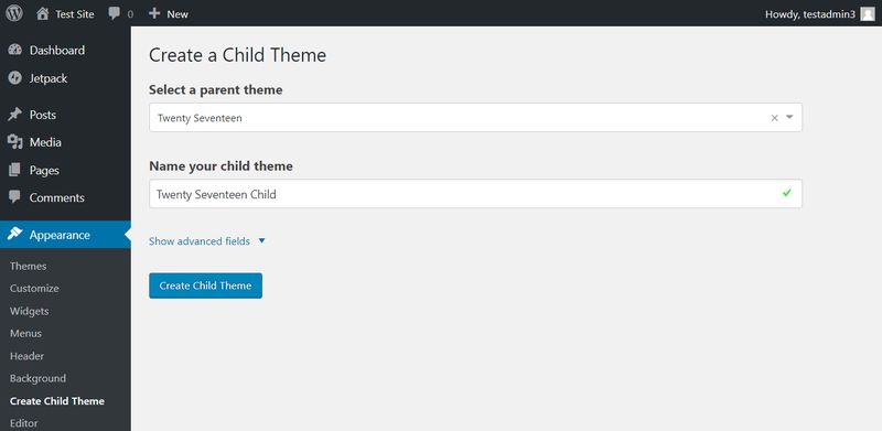 Add Child Theme to WordPress with Child Themify