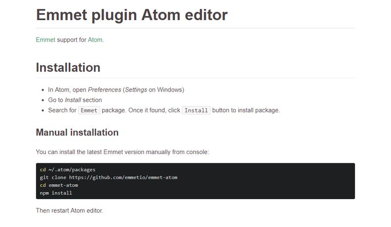 Emmet for Atom - Best Atom Packages