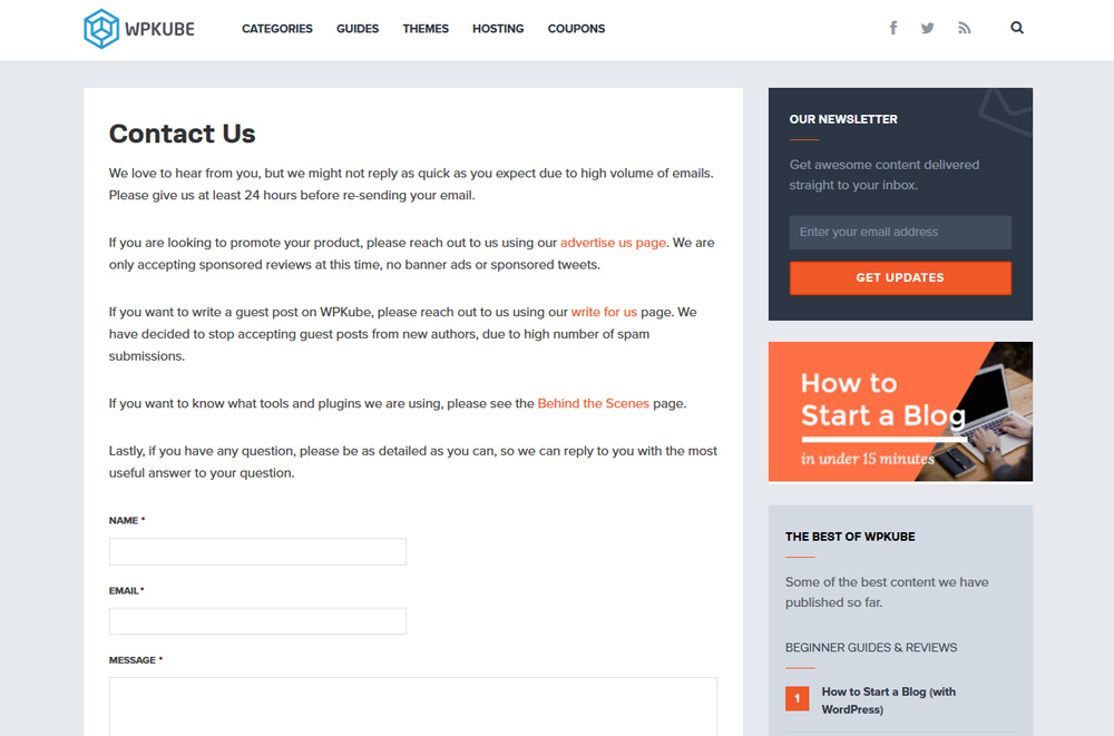 Designing A Usable Contact Page In WordPress Tips Trends Onextrapixel