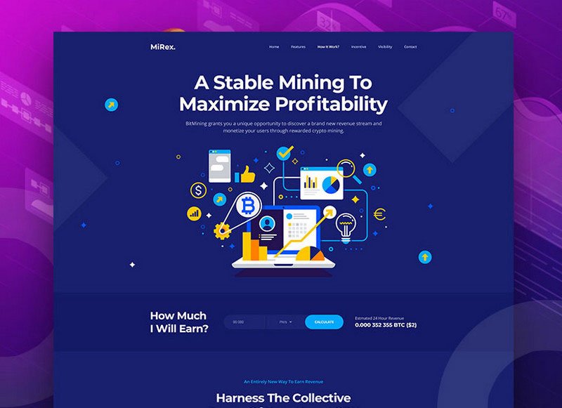 Bitcoin Mining Platform Website by Shuvo Huq