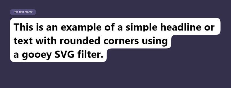 Gooey text background with SVG filters by Ines Montani