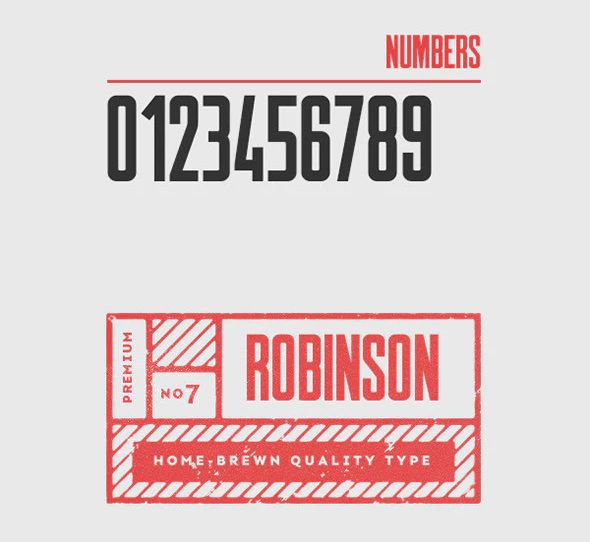 number font samples