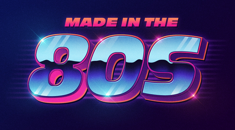 80s Style Text Mockup by STATE7 STUDIO