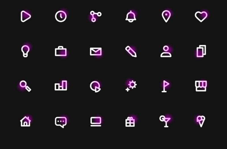 Neon Icon Set