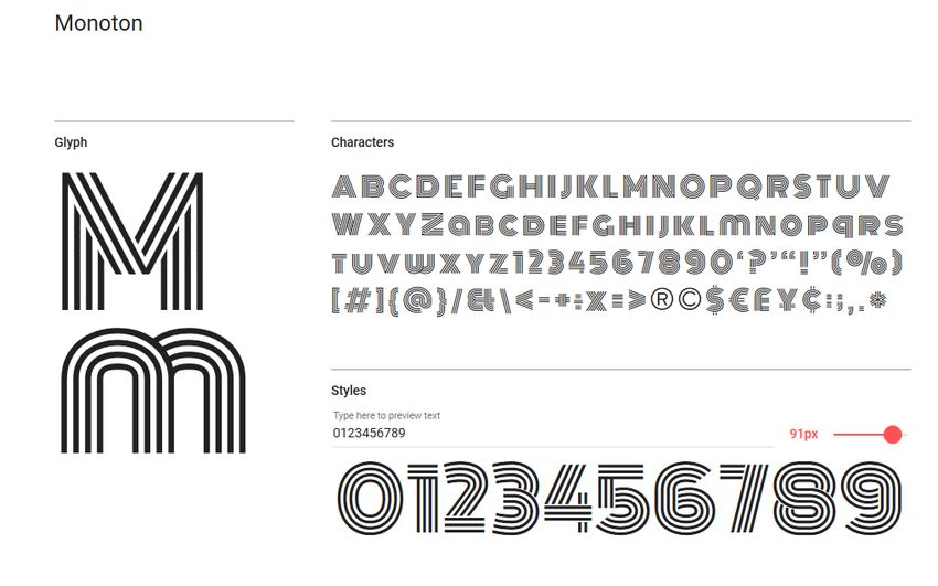 number font design