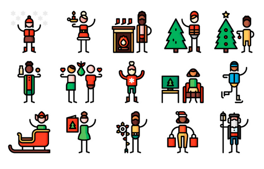 Free Christmas Pictogram Collection