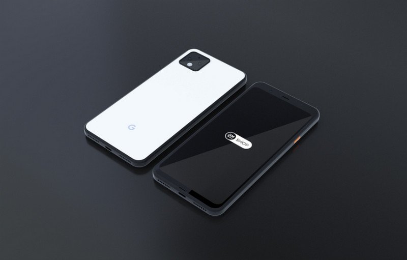 Maqueta para Photoshop de Google Pixel 4 XL - 4K