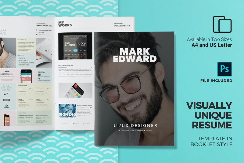 Booklet resume template 