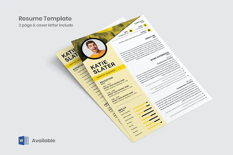 Two page resume template 