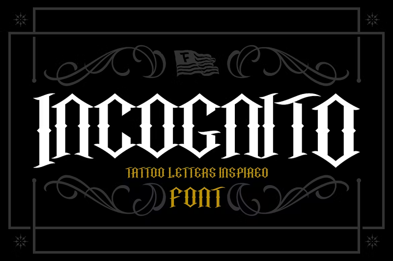 Incognito tattoo font