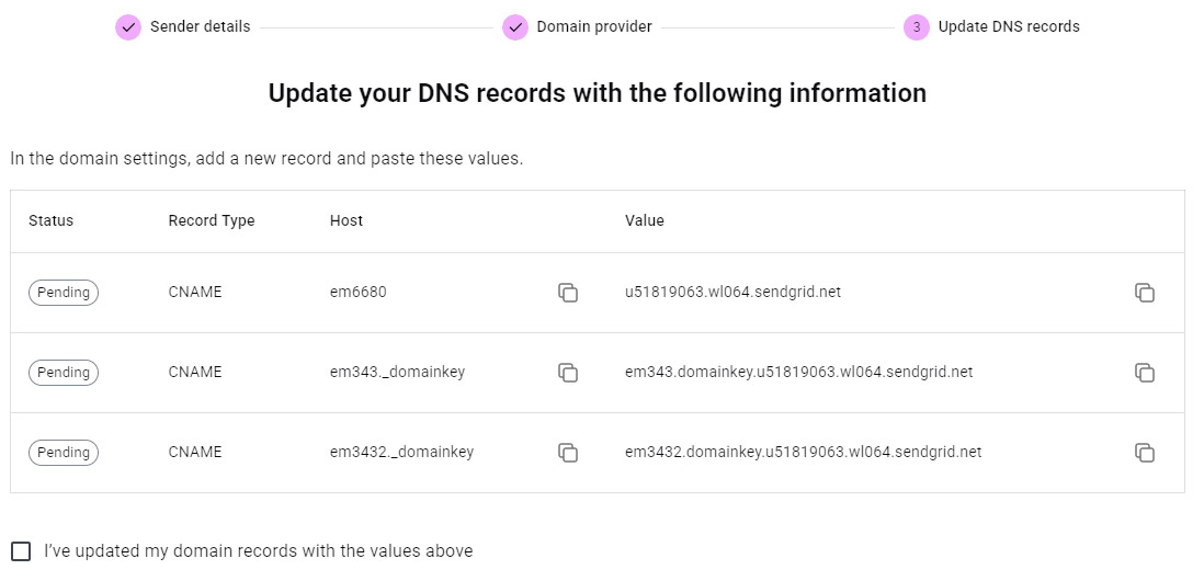 Adding a CNAME record