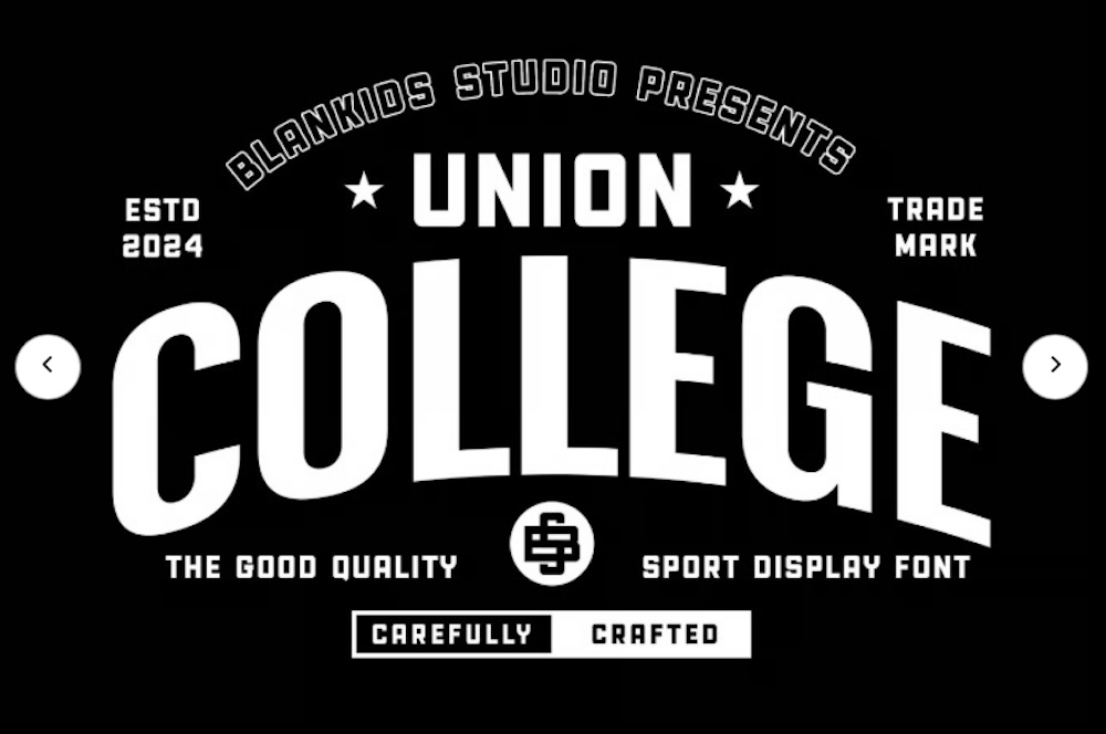 Union College – A Sporty Display Font
