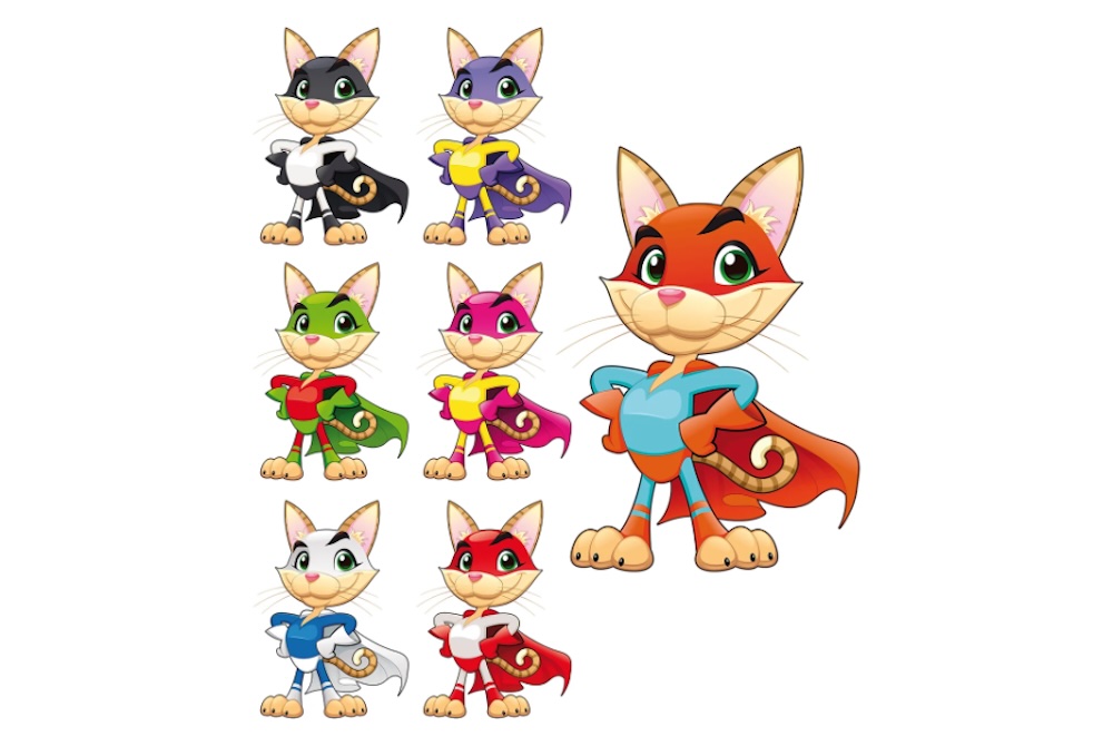 Funny Cat Super Hero