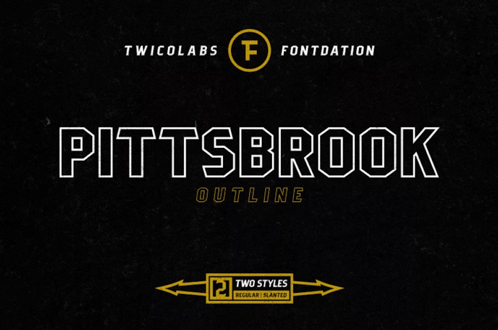 Pittsbrook Outline Font Family