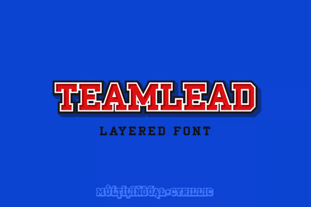TeamLead – Layered Font