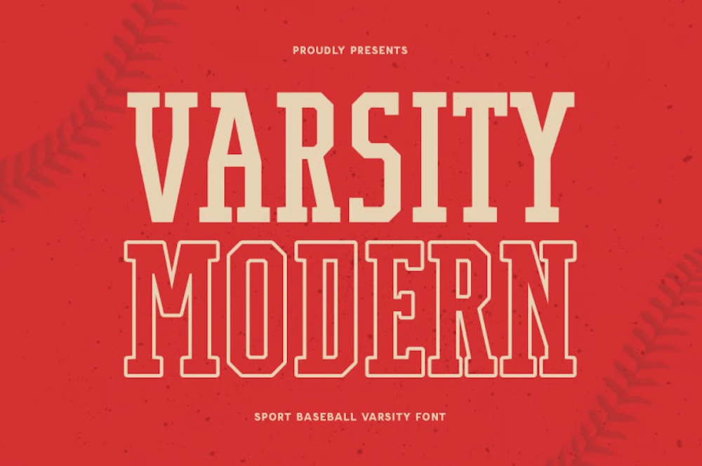Varsity Modern – Sport Baseball Varsity Font